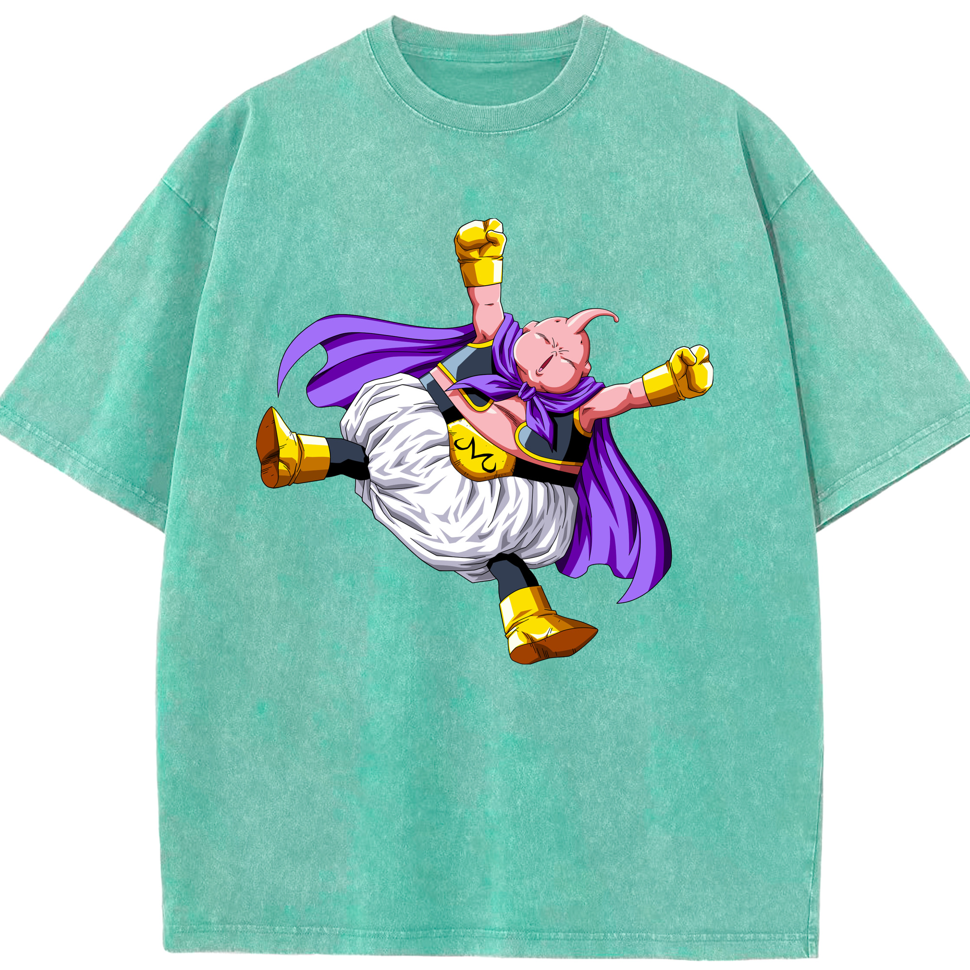 （画像用） ドラゴンボール 魔人ブウ DRAGON BALL Majin Buu 綿100% ヴィンテージ風 半袖Tシャツ（フロントプリント）